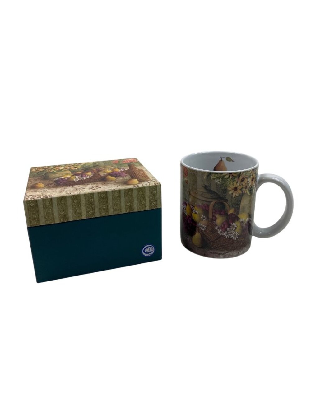 Lang & Wise Roses & Pears 2004 Ceramic Coffee Mug With Box